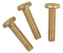 Westinghouse 7063200 - 3 Knurled Head Steel Screws Brass-Plated 1/2&#34; Long