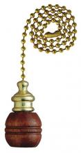 Westinghouse 7700700 - Sculptured Walnut Wooden Ball Polished Brass Finish
