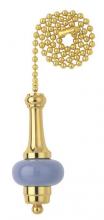Westinghouse 7709700 - Brass Finish and Ceramic Blue Accent Pull Chain