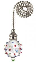 Westinghouse 7762000 - White Swirl and Multi-Color Dotted Glass Sphere Brushed Nickel Finish