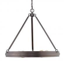 Golden 7036-5 RBZ - Drew 5 Light Chandelier in Rubbed Bronze