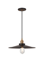 Matteo Lighting C46113AGBK - Bulstrode's Workshop Aged Gold Brass Pendant