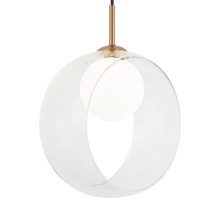 Matteo Lighting C60611AGCL - Delcia Aged Gold Brass Pendant