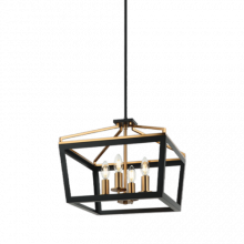 Matteo Lighting C67004BKAG - Mavonshire Black + Aged Gold Brass Chandelier