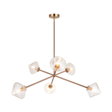 Matteo Lighting C81746AGCL - Novo Aged Gold Brass Pendants