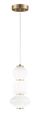 Matteo Lighting C82412OR - L13&#34; (RD+ SQ + HX ) SMALL GLASS &#34;DANGO&#34; OXIDIZED ROSE PENDANT (20x10x10-4)