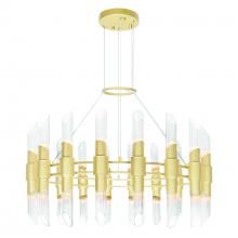 CWI Lighting 1269P40-36-602 - Croissant 36 Light Chandelier With Satin Gold Finish