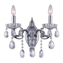 CWI Lighting 2016W15C-2 - Flawless 2 Light Wall Sconce With Chrome Finish