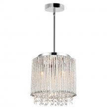 CWI Lighting 5535P10C-R - Claire 3 Light Drum Shade Mini Pendant With Chrome Finish