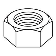 Eaton B-Line NUT,HEX 3/8 SS6 - HEX NUT, 3/8-IN., STAINLESS STEEL 316