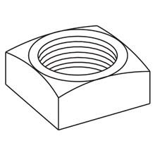 Eaton B-Line NUT,SQ 3/8 ZN - MACHINE SQUARE NUT, 3/8-IN., ZINC PLATED