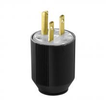Eaton Wiring Devices 5666N - Plug 15A 250V 2P3W Str AutoGrip BW