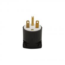 Eaton Wiring Devices 5666 - Plug 15A 250V 2P3W Str Poly BW