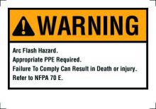 Ideal Industries 44-893 - Flash Protection Label,Ideal,Arc,Self-Sticking,N