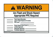 Ideal Industries 44-896 - Flash Protection Label,Ideal,Arc,Self-Sticking,N