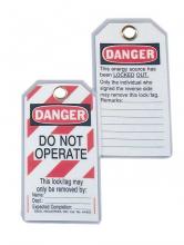 Ideal Industries 44-1833 - Lockout Tag,Ideal,Heavy-Duty Laminated,PKG: 100/