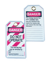 Ideal Industries 44-833 - Lockout Tag,Ideal,Heavy-Duty Laminated,PKG: 5/Ca
