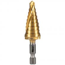 Klein Tools 25963 - 1/4&#34; to 3/4&#34; Step Drill Bit, VACO