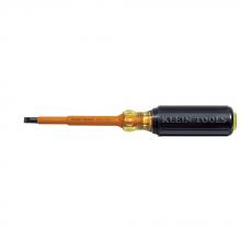 Klein Tools 602-4-INS - Screwdriver, Insulated, 1/4&#34; Cab 4&#34;