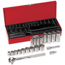 Klein Tools 65508 - 3/8&#34; Drive Socket Wrench Set, 20 Pc