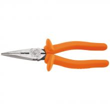 Klein Tools D203-8N-INS - 8&#34; Insulated HD Long Nose Pliers