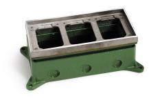 Lew Electric Fittings 1103-58-A - FULLY ADJ FLOOR BOX, THREE GANG, AL RING