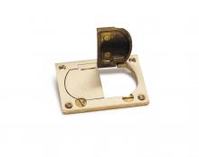 Lew Electric Fittings 6304-DFB-LR - BRASS, RECTNGULAR DUAL FLIP LID COVER
