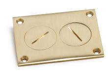 Lew Electric Fittings 6304-DP - BRASS, RECTNGULAR SCREW PLUG COVER
