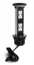 Lew Electric Fittings PUR15-BK-2P - BLK PWR TAP, COMBO DECORA RCPT AND 2 USB