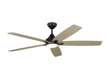 Generation Lighting 5LWDSM60AGPD - Lowden 60&#34; Dimmable Indoor/Outdoor Integrated LED Aged Pewter Ceiling Fan with Light Kit