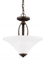 Generation Lighting 7713202-715 - Two Light Semi-Flush Convertible Pendant