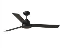 Generation Lighting 3JVR58MBK - Jovie 58&#34; Indoor/Outdoor Midnight Black Ceiling Fan with Handheld / Wall Mountable Remote Contro