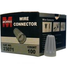 Morris 23071 - Screw-On Wre Cons P1 Gray Boxed 100 Pack