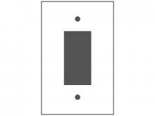 Mulberry 86834 - 1-Gang GFI/Decora, Oversize, Painted Metal wallplate WH