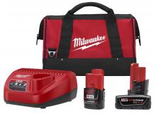 Milwaukee Electric Tool 48-59-2424P - M12™ 2.0Ah & XC 4.0Ah Starter Kit