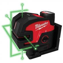 Milwaukee Electric Tool 3624-21 - Green Cross & 4-Points Laser