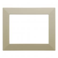 Hubbell Premise Wiring HBLTRIM3WI - WALL BOX TRIM PLATE, 3G, IVORY