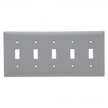 Legrand-Pass & Seymour SP5GRY - SMOOTH WALL PLATE 5G TOGGLE GRAY