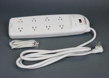 Legrand-Wiremold 77001N - 8 OUTLET SURGE STRIP W/FAX,6FT CORD