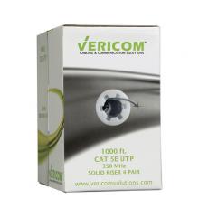 Vericom MBW5U-01442 - Bulk 1000 Ft. CAT5e U/UTP Solid CMR Gray