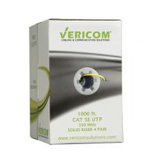 Vericom MBW5U-01443 - Bulk 1000 Ft. CAT5e U/UTP Solid CMR YEL
