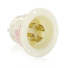 Leviton 7408-GC - 20 10A 250V 600V FLANGED INLET 3P-4W