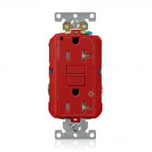 Leviton G5362-2TR - RED 20A 2/PLUG MARKED CONTROLLED GFCI