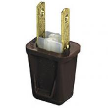 Leviton 123 - 1-15P NON POLARIZED PLUG BROWN