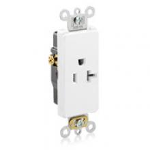 Leviton 16341-W - 520R DEC SNGL RECEP SIDE WIRED WHT