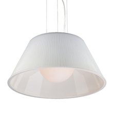 Eurofase 23068-049 - RIBO,1LT PENDANT,LARGE,CHR/WHT