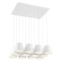 Eurofase 28164-012 - BORTO,12LT LED CHANDELIER,WHT