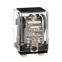 Schneider Electric 389FXBXC-12D - Power relay, Legacy, DPDT, 25A, 12 VDC, plug-in