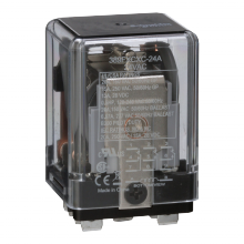 Schneider Electric 389FXCXC-24A - Power relay, SE Relays, 3PDT, 20A, 24 VAC, plug-
