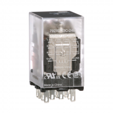 Schneider Electric 792XDX3C-24D - Power relay, SE Relays, 4PDT, 3A, 24 VDC, low le